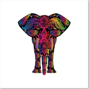 Elephant Colorful Body Posters and Art